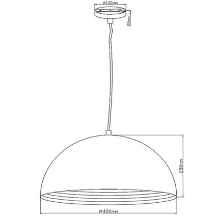 Fabas 3215/40/101 - Candelabro num fio DINGLE 1xE27/60W/230V