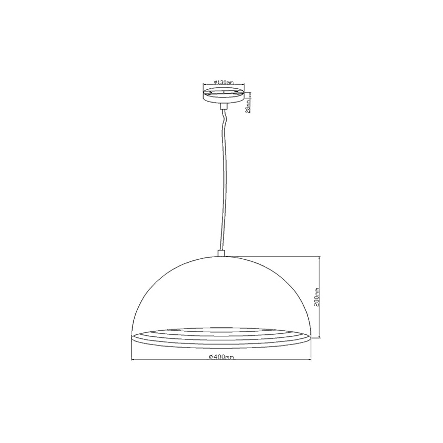 Fabas 3215/40/101 - Candelabro num fio DINGLE 1xE27/60W/230V