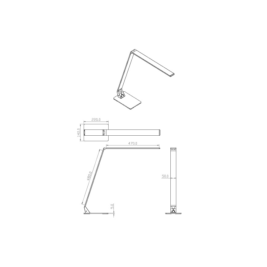 Fabas 3265/30/212 - Candeeiro de mesa LED com regulação WASP LED/12W/230V 3000/4000/5000K cromado mate