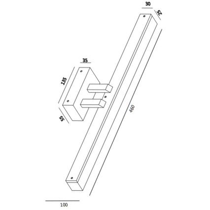 Fabas 3362-26-138 - Luz de espelho de casa de banho LED SAURA LED/10W/230V IP44