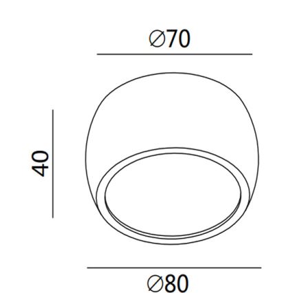 Fabas 3428/71/102 - Foco LED VASTO 1xLED/7W/230V