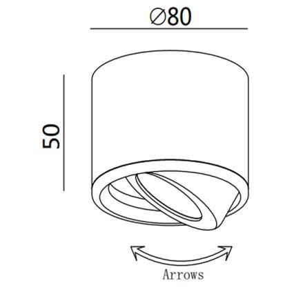 Fabas 3430/71/102 - Foco LED ANZIO 1xLED/6W/230V