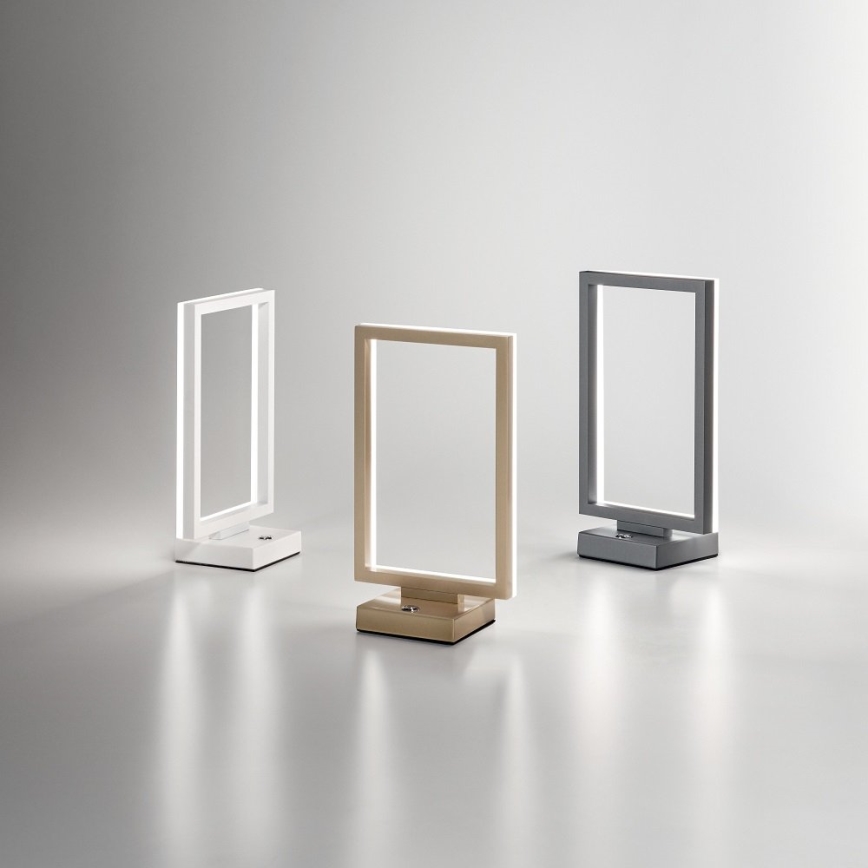 Fabas Luce 3394-30-102 - Candeeiro de mesa LED com regulação BARD LED/15W/230V branco