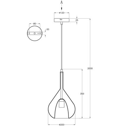Fabas Luce 3481-40-241 - Candelabro suspenso LILA 1xE27/40W/230V transparente