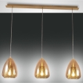 Fabas Luce 3673-48-125 - Candelabro suspenso BRITTON 3xE27/40W/230V dourada