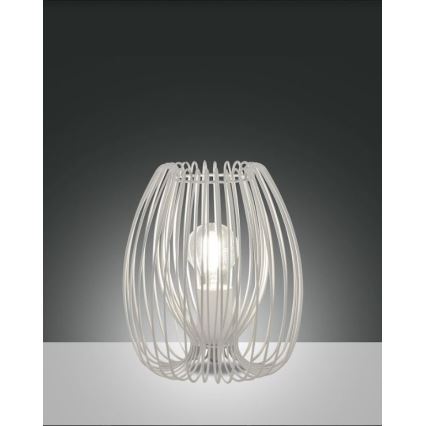 Fabas Luce 3677-34-102 - Candeeiro de mesa CAMP 1xE27/40W/230V branco