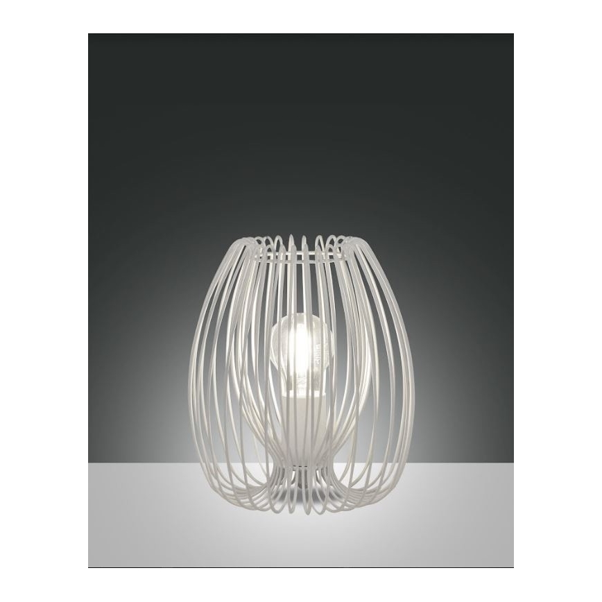 Fabas Luce 3677-34-102 - Candeeiro de mesa CAMP 1xE27/40W/230V branco