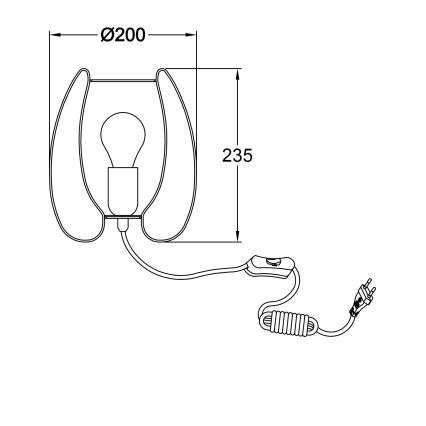 Fabas Luce 3677-34-102 - Candeeiro de mesa CAMP 1xE27/40W/230V branco
