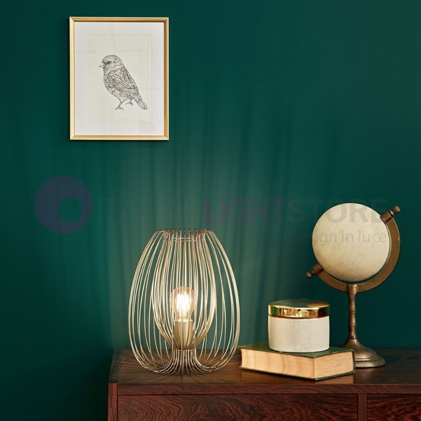 Fabas Luce 3677-34-225 - Candeeiro de mesa CAMP 1xE27/40W/230V dourado