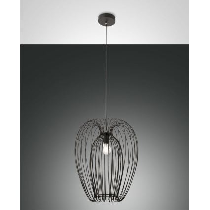 Fabas Luce 3677-45-101 - Candelabro suspenso CAMP 1xE27/40W/230V preto