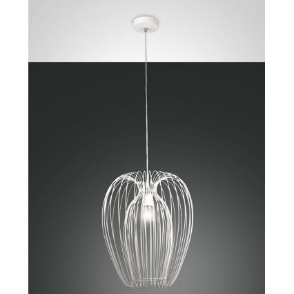 Fabas Luce 3677-45-102 - Candelabro suspenso CAMP 1xE27/40W/230V branco