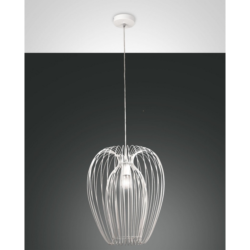 Fabas Luce 3677-45-102 - Candelabro suspenso CAMP 1xE27/40W/230V branco