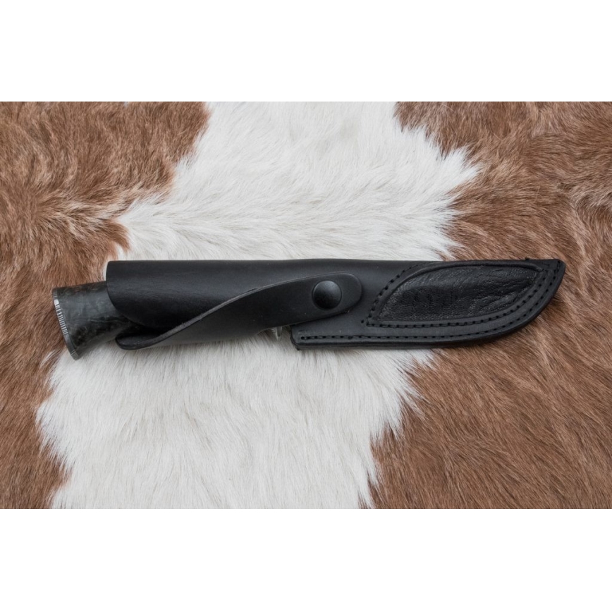 Faca de caça em damasco 13,8 cm Bétula/osso de camelo