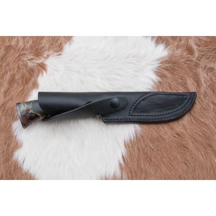 Faca de caça em damasco 14 cm castanheiro