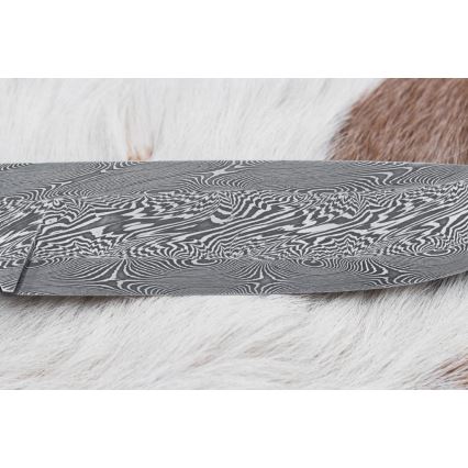 Faca de caça em damasco 14 cm castanheiro