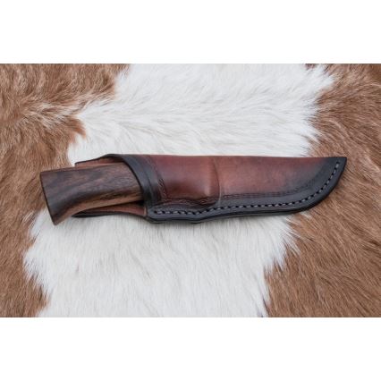 Faca de caça em damasco 9,7 cm nogueira/ácer