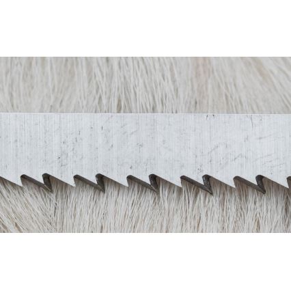 Faca de caça em damasco com mini-serra 11 cm chifre de veado