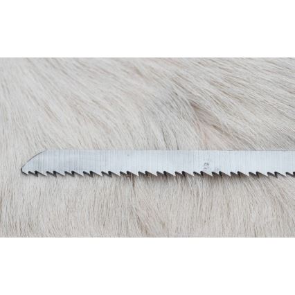 Faca de caça em Damasco com mini-serra 12 cm chifre de veado