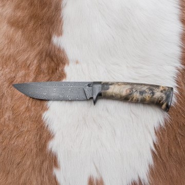 Faca de Damasco exclusiva 13 cm castanheiro