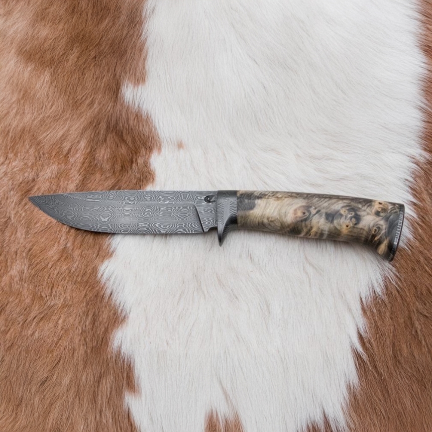 Faca de Damasco exclusiva 13 cm castanheiro