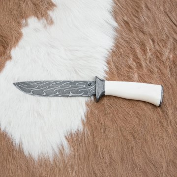 Faca de Damasco exclusiva 15 cm presa de mamute