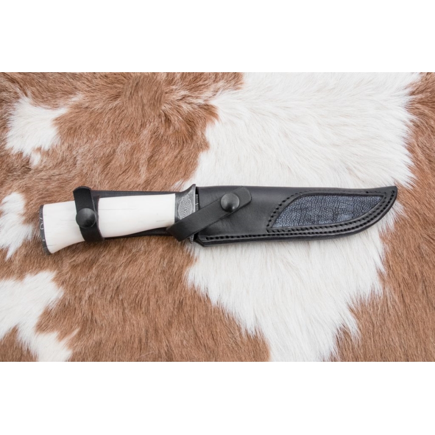 Faca de Damasco exclusiva 15 cm presa de mamute