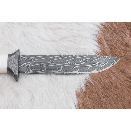 Faca de Damasco exclusiva 15 cm presa de mamute