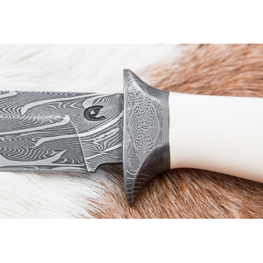 Faca de Damasco exclusiva 15 cm presa de mamute