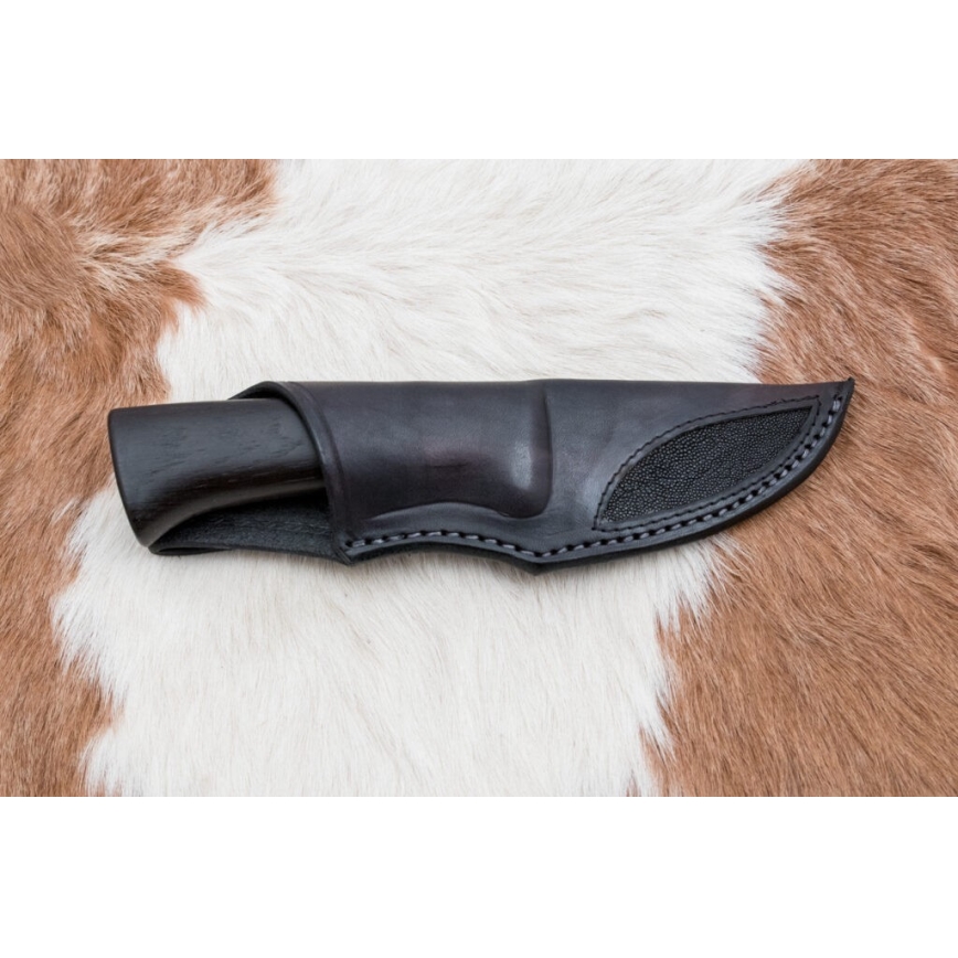 Faca de Damasco exclusiva 8,6 cm carvalho/osso de camelo