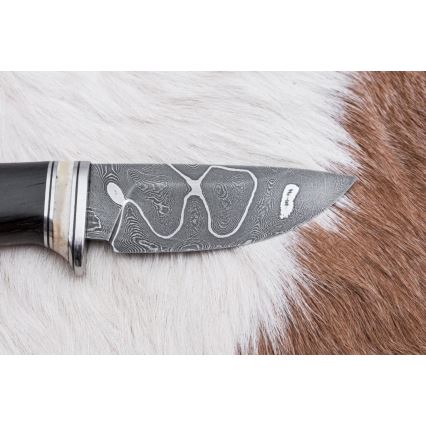 Faca de Damasco exclusiva 8,6 cm carvalho/osso de camelo