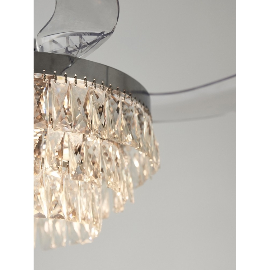 FANAWAY 212923 - Ventilador de teto LED VEIL 6xE14/4,5W/230V cromo brilhante + controlo remoto