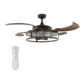 FANAWAY 212925 - Ventilador de teto LED CLASSIC 3xE27/4W/230V castanho + comando à distância