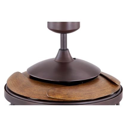 FANAWAY 212925 - Ventilador de teto LED CLASSIC 3xE27/4W/230V castanho + comando à distância
