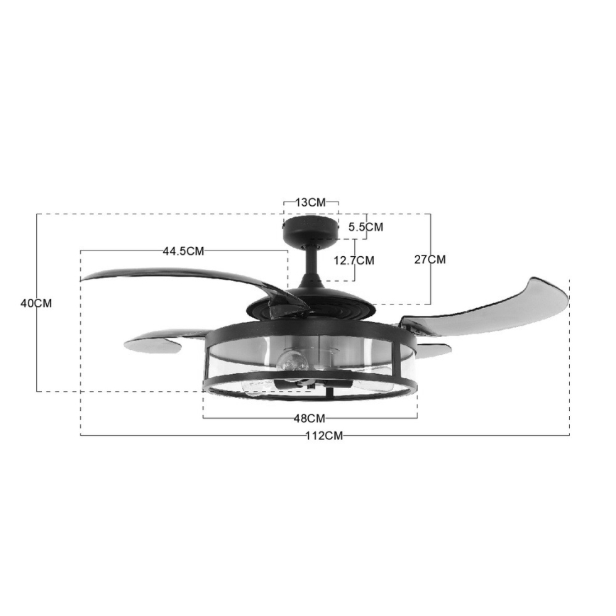 FANAWAY 212925 - Ventilador de teto LED CLASSIC 3xE27/4W/230V castanho + comando à distância