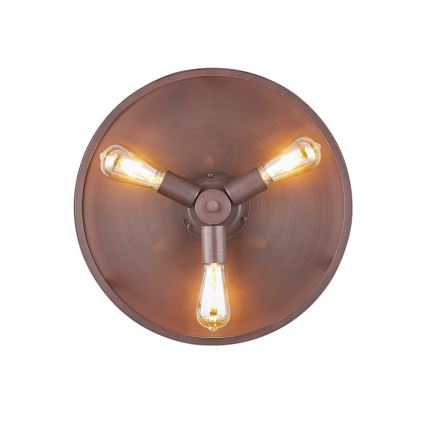 FANAWAY 212925 - Ventilador de teto LED CLASSIC 3xE27/4W/230V castanho + comando à distância