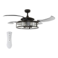 FANAWAY 212927 - Ventilador de tecto LED CLASSIC 3xE27/4W/230V preto Ø 112 cm + comando remoto