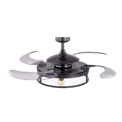 FANAWAY 212927 - Ventilador de teto LED CLASSIC 3xE27/4W/230V preto + comando à distância