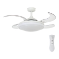 FANAWAY 212980 - Ventilador de teto EVORA 2xE27/15W/230V branco + comando à distância