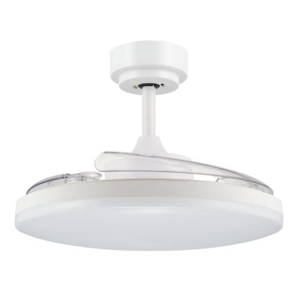 FANAWAY 21612949 - Ventilador de teto LED regulável STROLL LED/30W/230V 2700/3500/5000K diâmetro 106 cm branco/transparente + controlo remoto