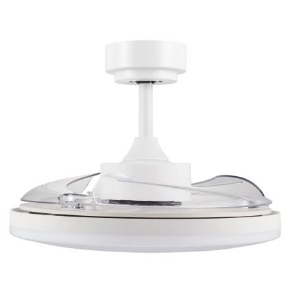 FANAWAY 21612949 - Ventilador de teto LED regulável STROLL LED/30W/230V 2700/3500/5000K diâmetro 106 cm branco/transparente + controlo remoto
