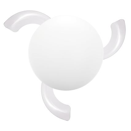 FANAWAY 21612949 - Ventilador de teto LED regulável STROLL LED/30W/230V 2700/3500/5000K diâmetro 106 cm branco/transparente + controlo remoto