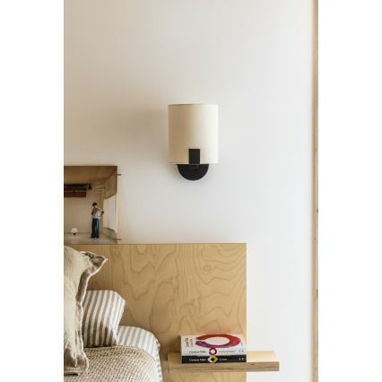 FARO 20053 - Candeeiro de parede LED NILA 1xE27/15W/230V + LED/3W creme/preto