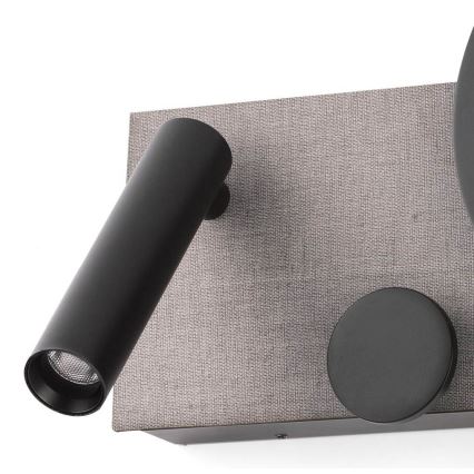 FARO 20065 - LED Candeeiro pequeno de parede com regulação KLEE LED/10W/230V + LED/3W direita