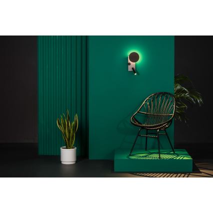 FARO 20066 - Candeeiro de parede pequeno LED regulável KLEE LED/10W/230V + LED/3W à esquerda