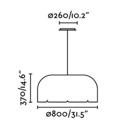 Faro 20104 - Lustre LED suspenso em cabo MUTE LED/24W/230V diâmetro 80 cm 4000K