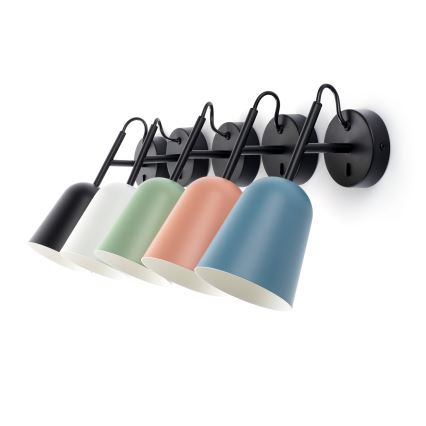 FARO 28258 - Candeeiro de parede STUDIO 1xE14/8W/230V branco/preto