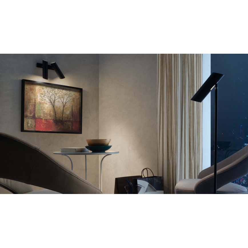 FARO 29876 - Foco de parede LINK 2xGU10/11W/230V preto