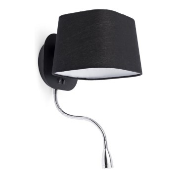 FARO 29951 - Iluminação de parede SWEET 1xE27/15W/230V + 1xLED/1W