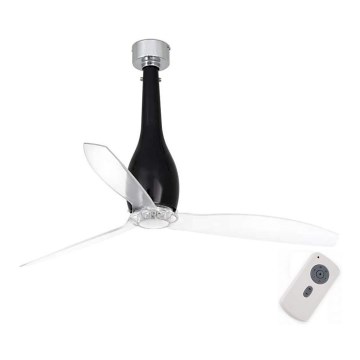 FARO 32002 - Ventilador de teto ETERFAN preto/transparente diâmetro 128 cm + comando à distância