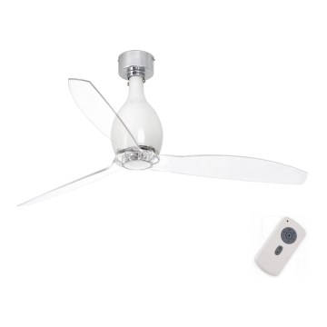 FARO 32020 - Ventilador de teto MINI ETERFAN branco/transparente diâmetro 128 cm + controlo remoto